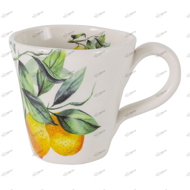 Кружка керамическая 0,4 л белая "Лимоны" JULIA VYSOTSKAYA ЛИМОНЫ 00-3946511 Белый 