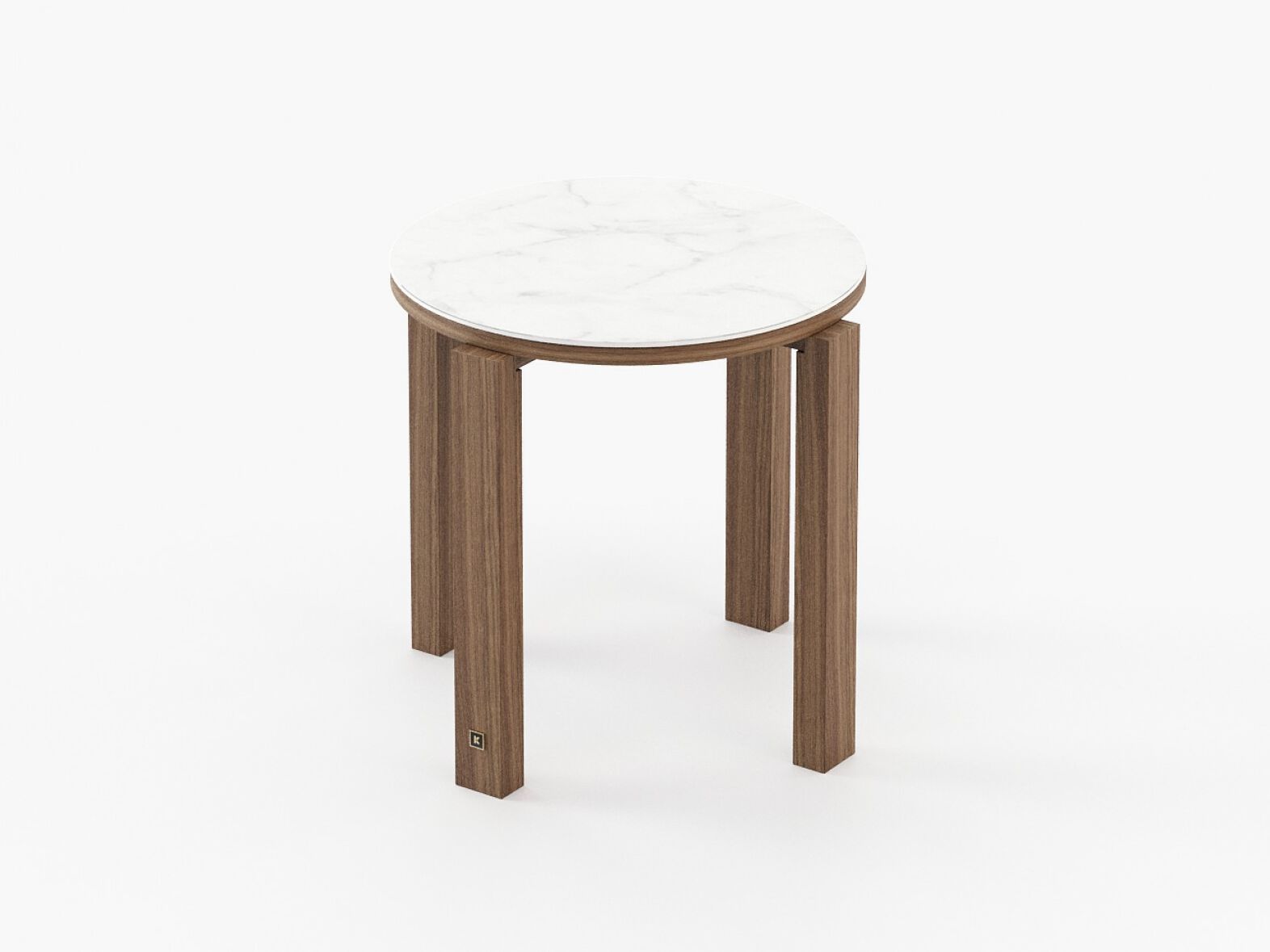 Высокий круглый деревянный журнальный столик Laskasas TASOS ARCH-00030807 - Вид №2