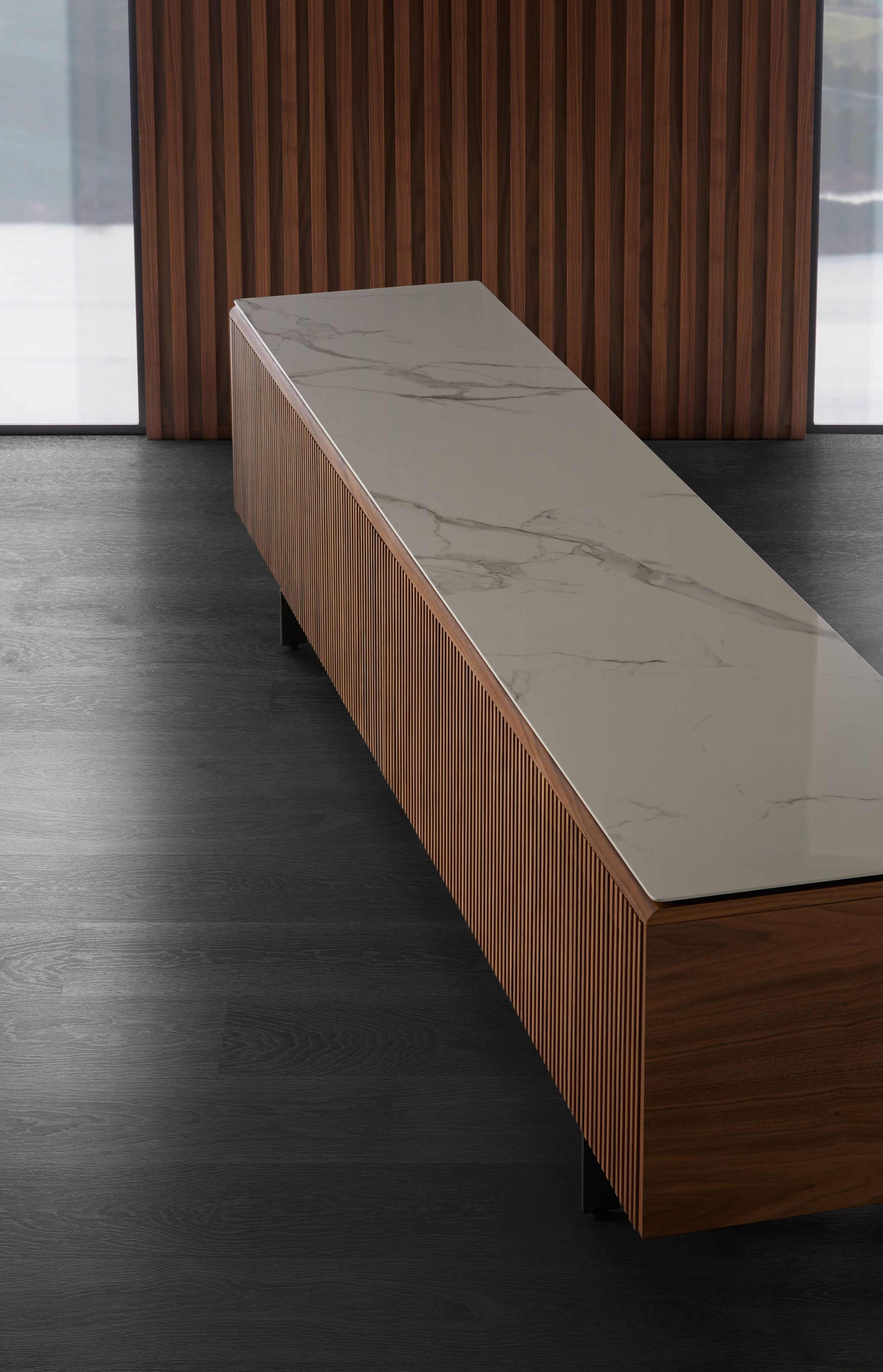 Деревянный шкаф для телевизора с откидными дверцами Punt Мальме ARCH-00024058 - Вид №13