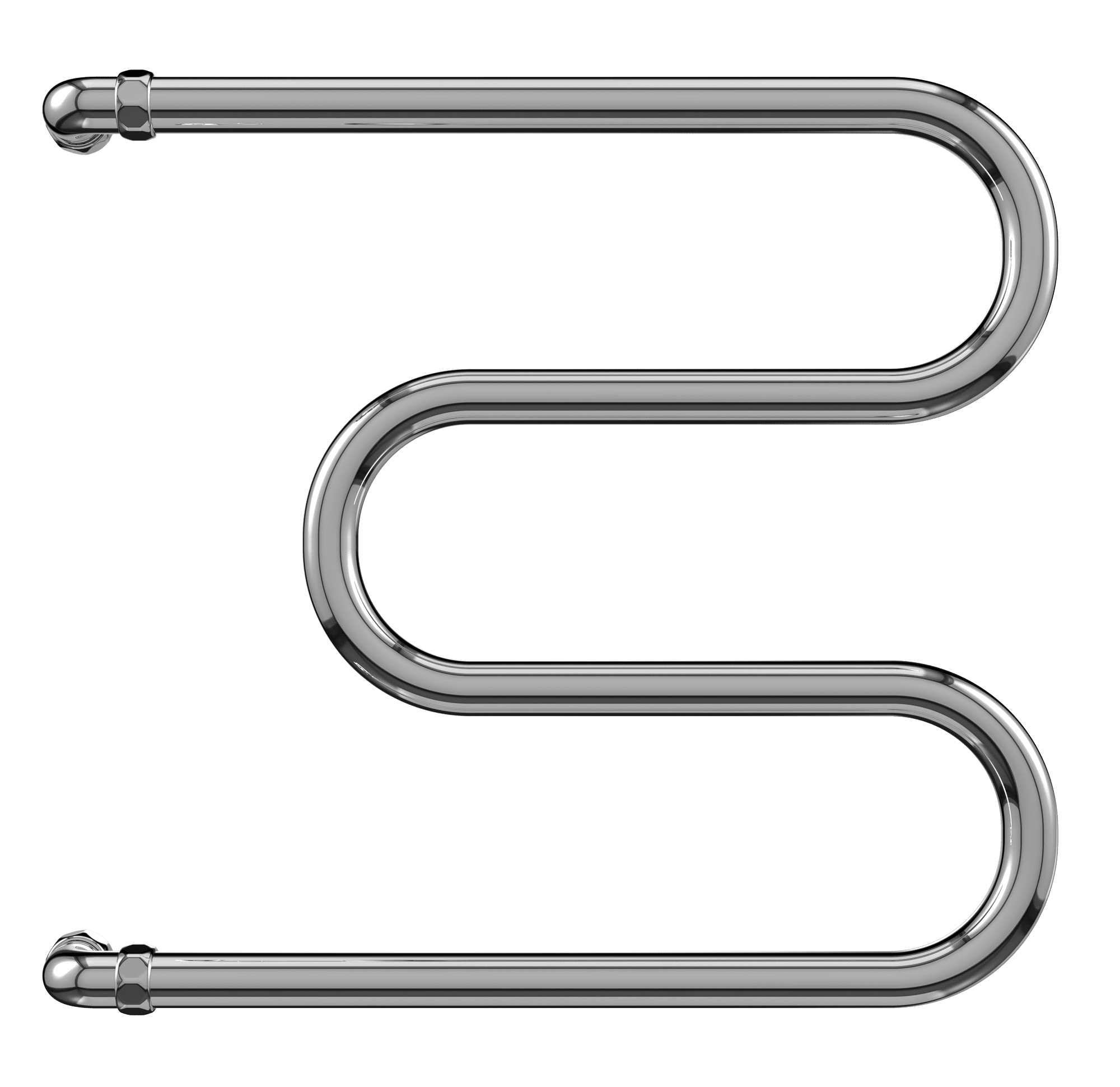 4620768881213 ЭКОНОМ М-обр AISI 32х2 600х600 Полотенцесушитель TERMINUS RAL 9016 глянец - Вид №1