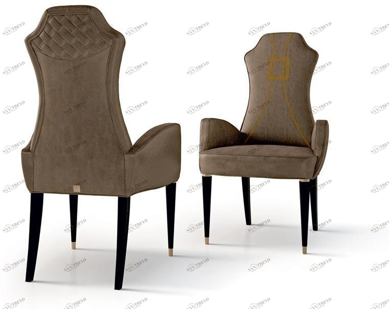 Carpanese Home Бархатный стул с подлокотниками Contemporary 7011