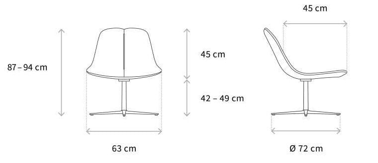 Спицевое вращающееся кресло Wagner W-Lounge ARCH-00001976 - Вид №3
