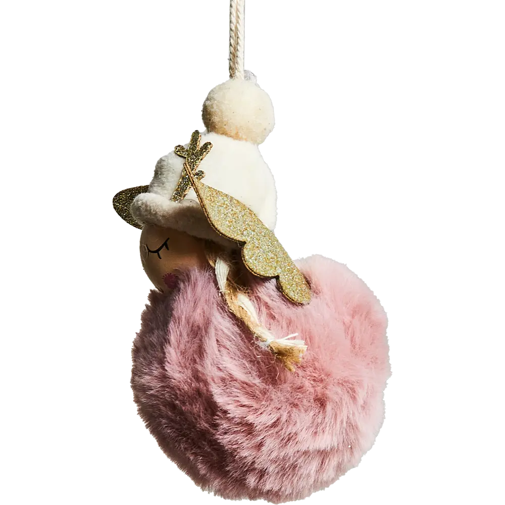 87036514 Елочная игрушка Ангел 10x4.5 цвет розовый STLM-1521677 Santreyd  - Вид №2
