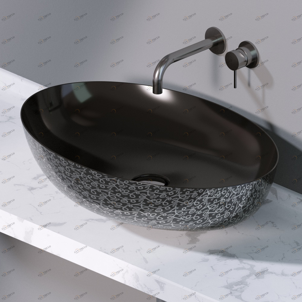 L600401P Накладная раковина на столешницу  овальная A. e T. Italia ELITE AeT ITALIA