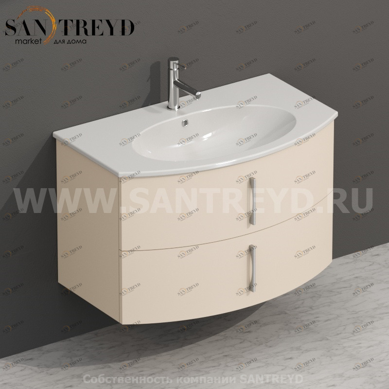 MDMC80Y041 Тумба с двумя ящиками 78 см бежевая Globo 4ALL Италия Ceramica Globo