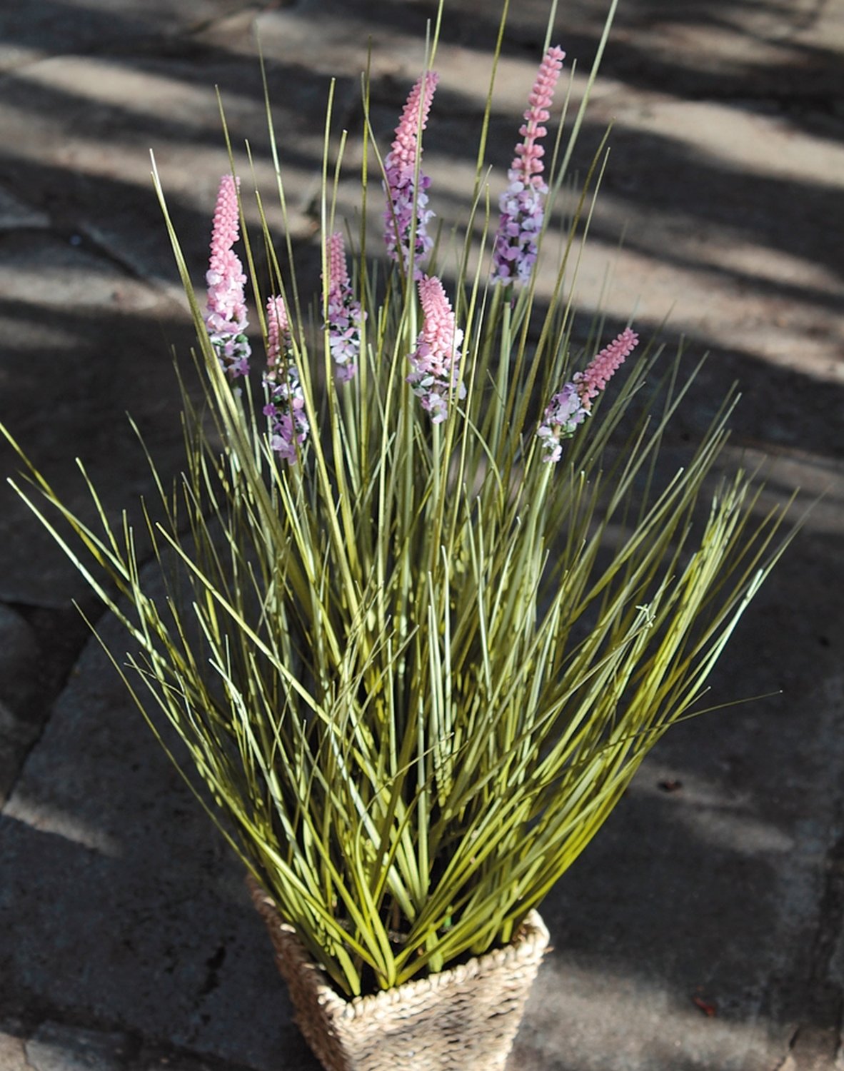 4778 510 a3 Искусственная трава с лавандой, горшечная, 58 см, розовая H-andreas  - Вид №4