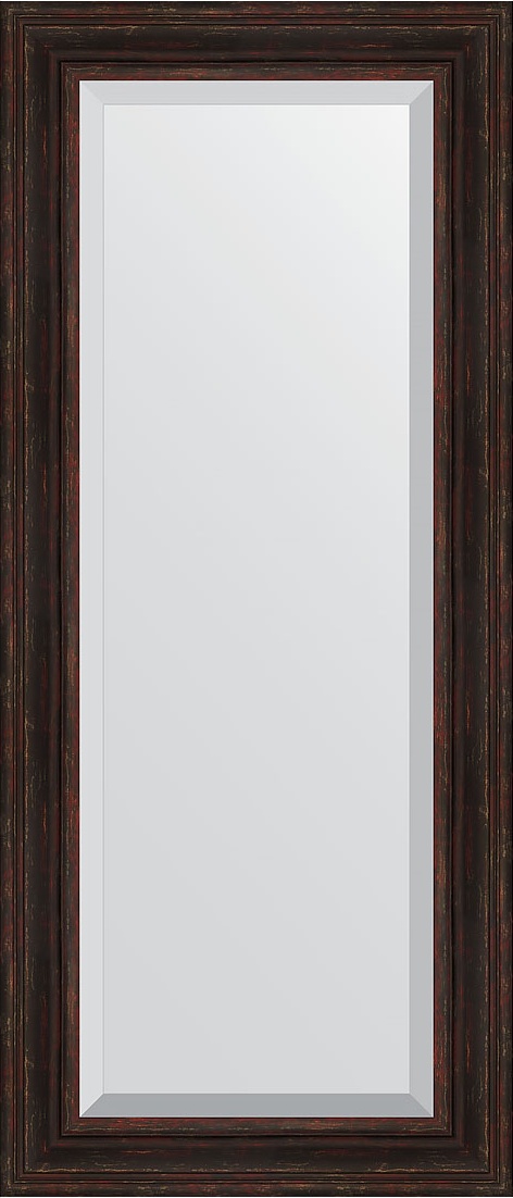 BY 3551 Зеркало с фацетом в багетной раме - темный прованс 99 mm EVOFORM Exclusive