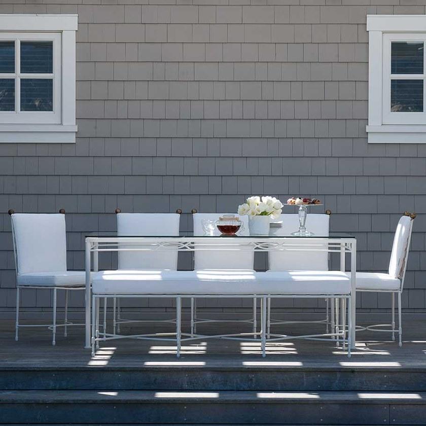 JANUS et Cie Садовая скамейка из нержавеющей стали без спинки Amalfi sun-id-1493882 - Вид №3