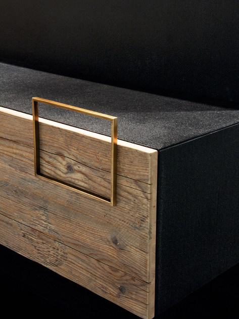 Moab80 Тумба под умывальник из дерева одинарная подвесная с дверцами Door sun-id-1503224 - Вид №3