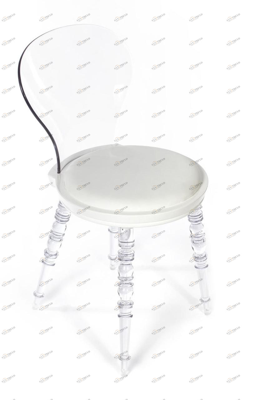 Стул с прозрачными ножками белый Babel BRADEX HOME  00-3973890 Белый;прозрачный 