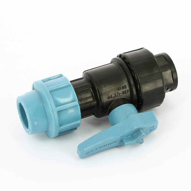 Кран шаровый компрессионный Unidelta 20x1/2" для труб ПНД полипропилен PP-B 1071020002001 - Вид №4