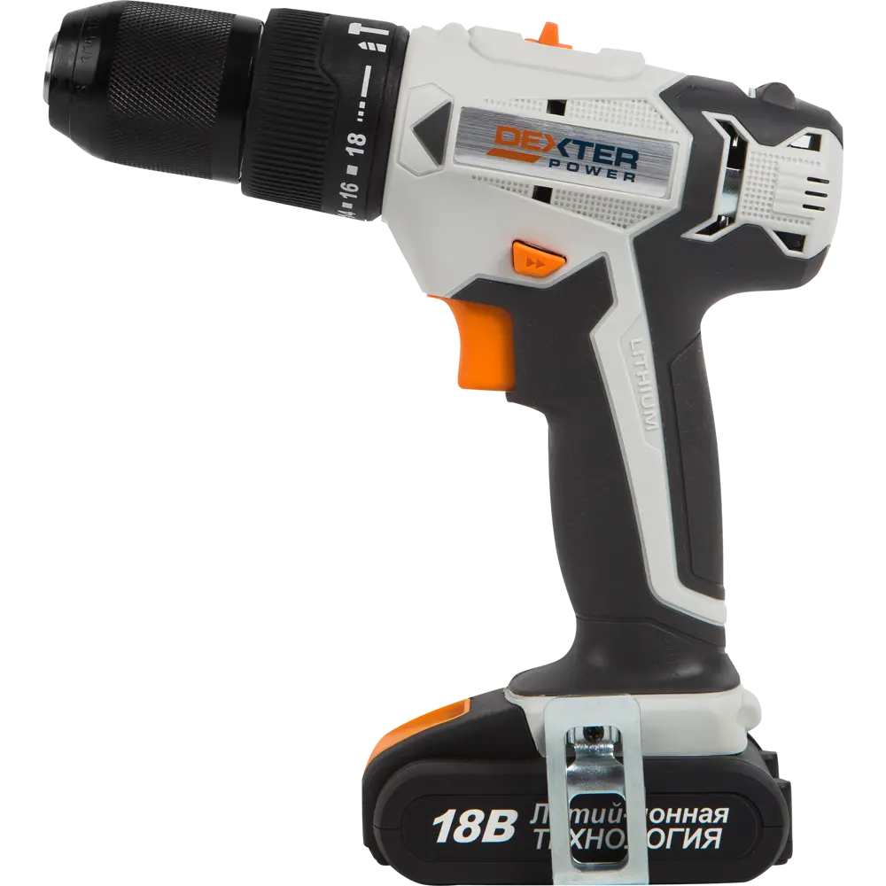 Дрель-шуруповерт ударная аккумуляторная Dexter Power CDI219LD.Q, 18 В Li-Ion 2 Ач 82047626 STLM-2120600  - Вид №1