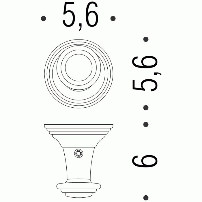LC87 HPS Крючок 6 см (золото) COLOMBO HERMITAGE Colombo Design - Вид №1