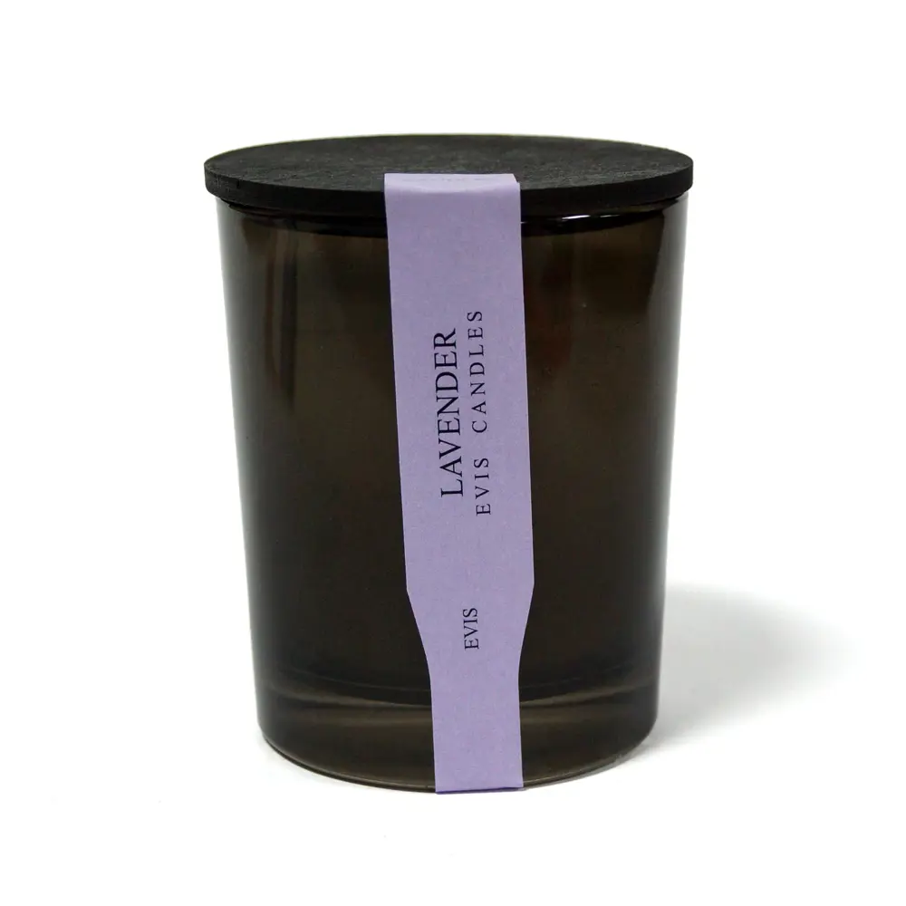 89342836 Свеча в стекле Лаванда черная 9 см STLM-0822506 EVIS 
