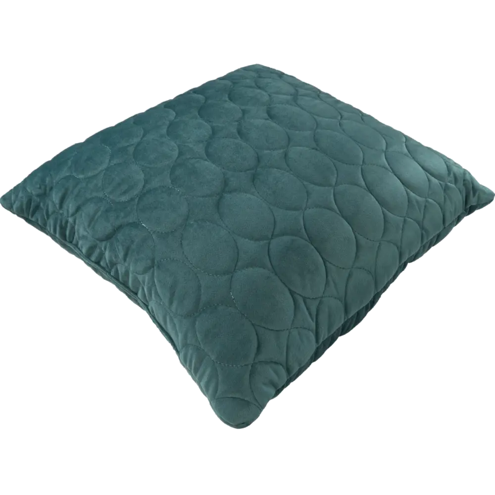Подушка Овалы 50x50 см цвет бирюза 88110698 STLM-2202736 LINEN WAY  - Вид №1