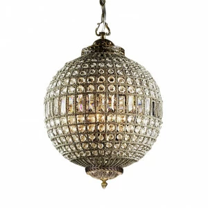 Подвесной светильник Casbah 3 ant.bass от Delight Collection KR0108P-3 antique brass DELIGHT COLLECTION ДИЗАЙНЕРСКИЕ 243639 Прозрачный;латунь