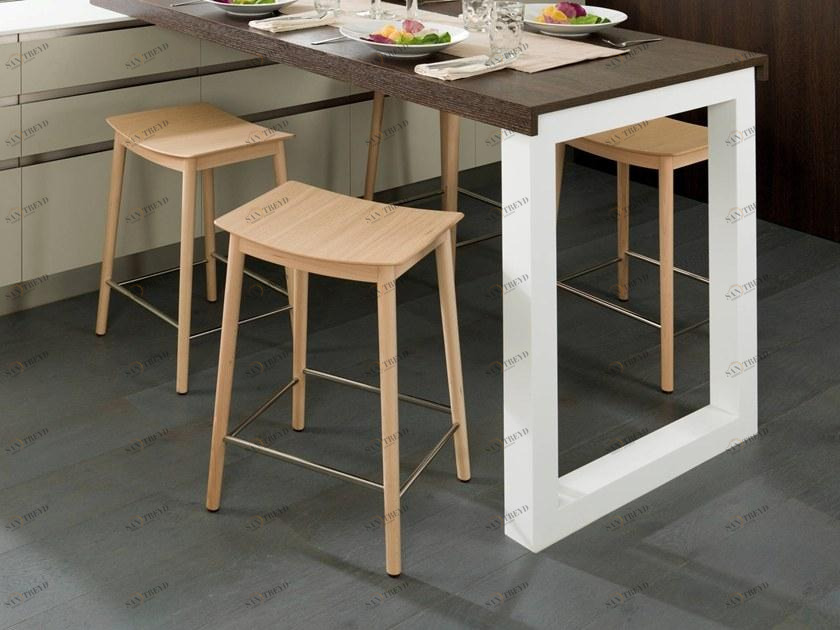 GAMADECOR Высокий табурет из фанерованной древесины с подставкой для ног Tao sun-id-1482029