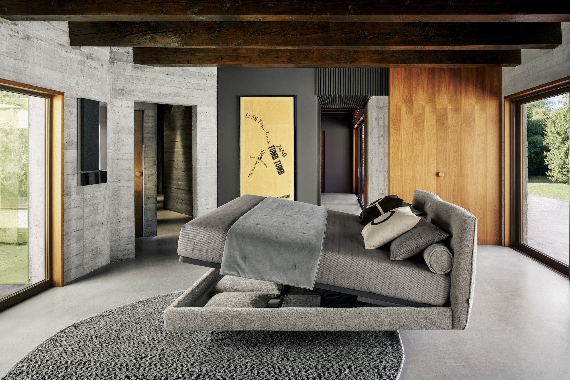 Двуспальная кровать с мягким контейнером Twils A-BOX ARCH-00057718 - Вид №2