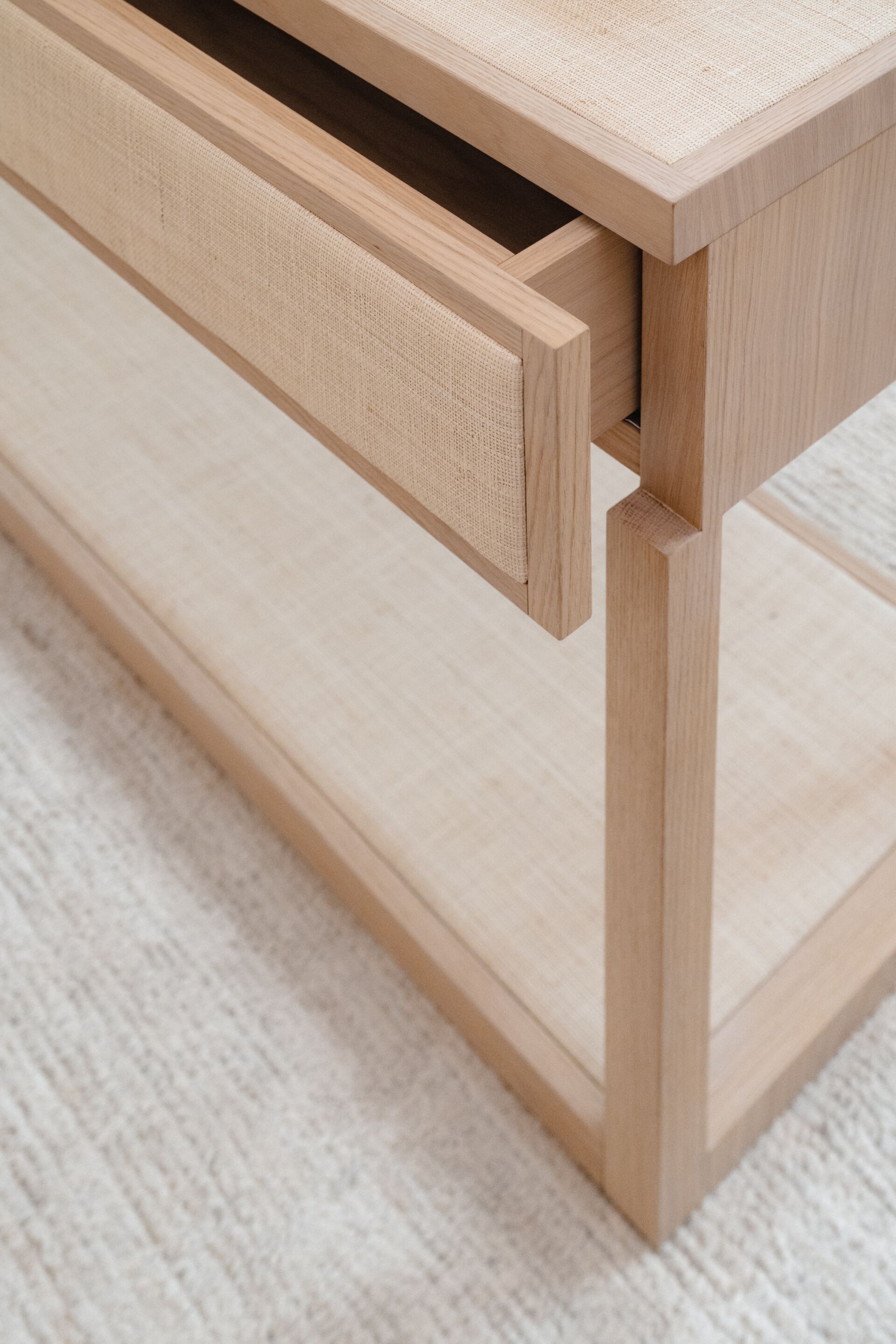 Прямоугольная консоль из дуба и рафии с ящиками DOM EDIZIONI коллекция Ривьера ARCH-00043590 - Вид №3