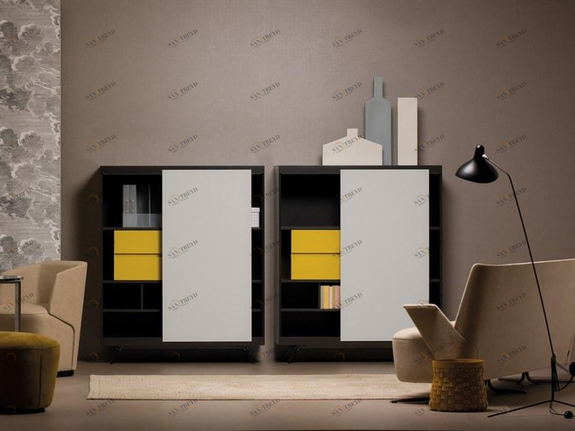 ESTEL GROUP Лакированный буфет с раздвижными дверцами Aliante sun-id-1444008