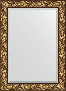 BY 3467 Зеркало с фацетом в багетной раме - византия золото 99 mm EVOFORM Exclusive