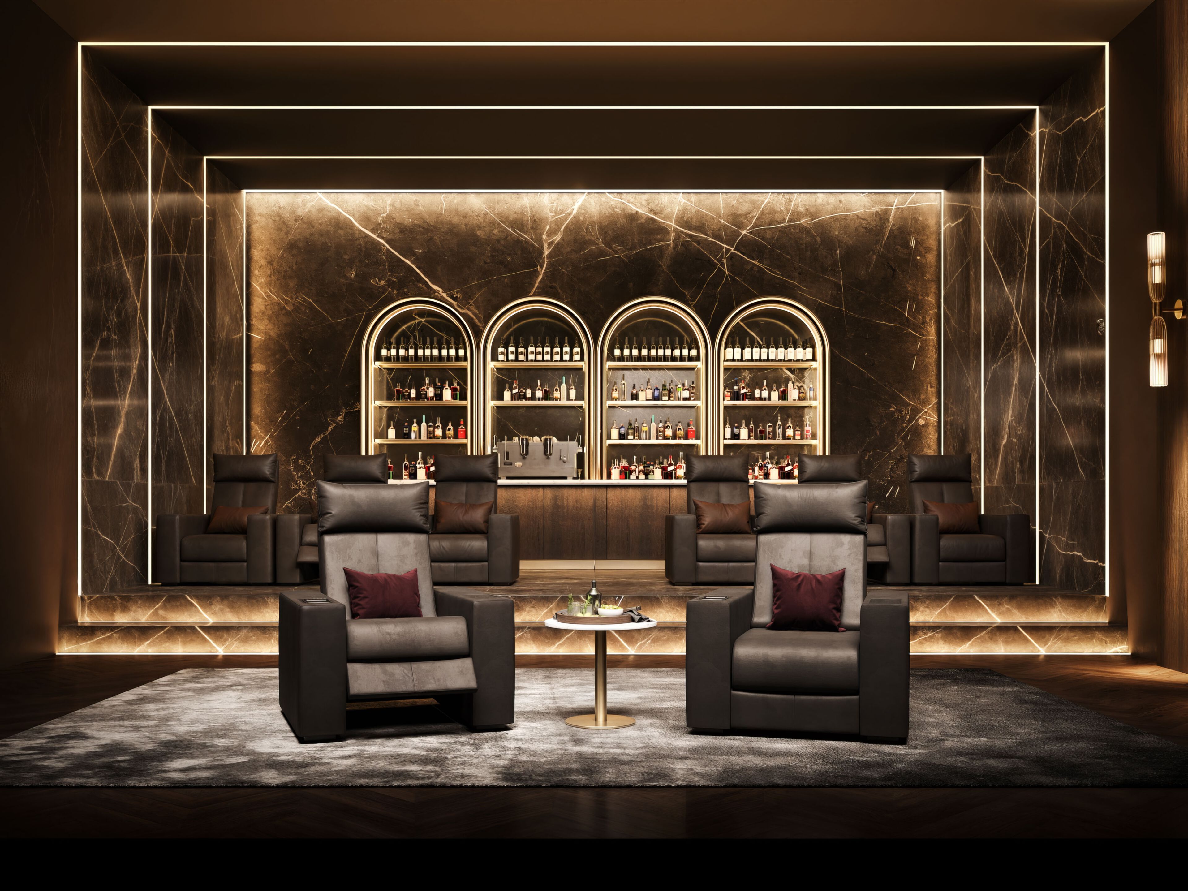 Круглый мраморный журнальный столик Wayne Enterprises Home Collection WE-037/S ARCH-00074609 - Вид №1