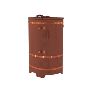 1649 Фитобочка прямая "Стандарт" спелая вишня, покрытие тиковым маслом, фурнитура 007 Alyarus