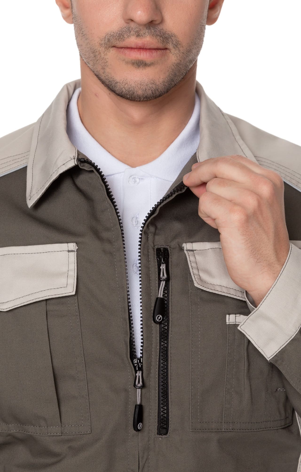 4957106 Костюм  NEW серый хаки с серым песком STATUS  Летняя спецодежда  размер 60-62/182-188  - Вид №17