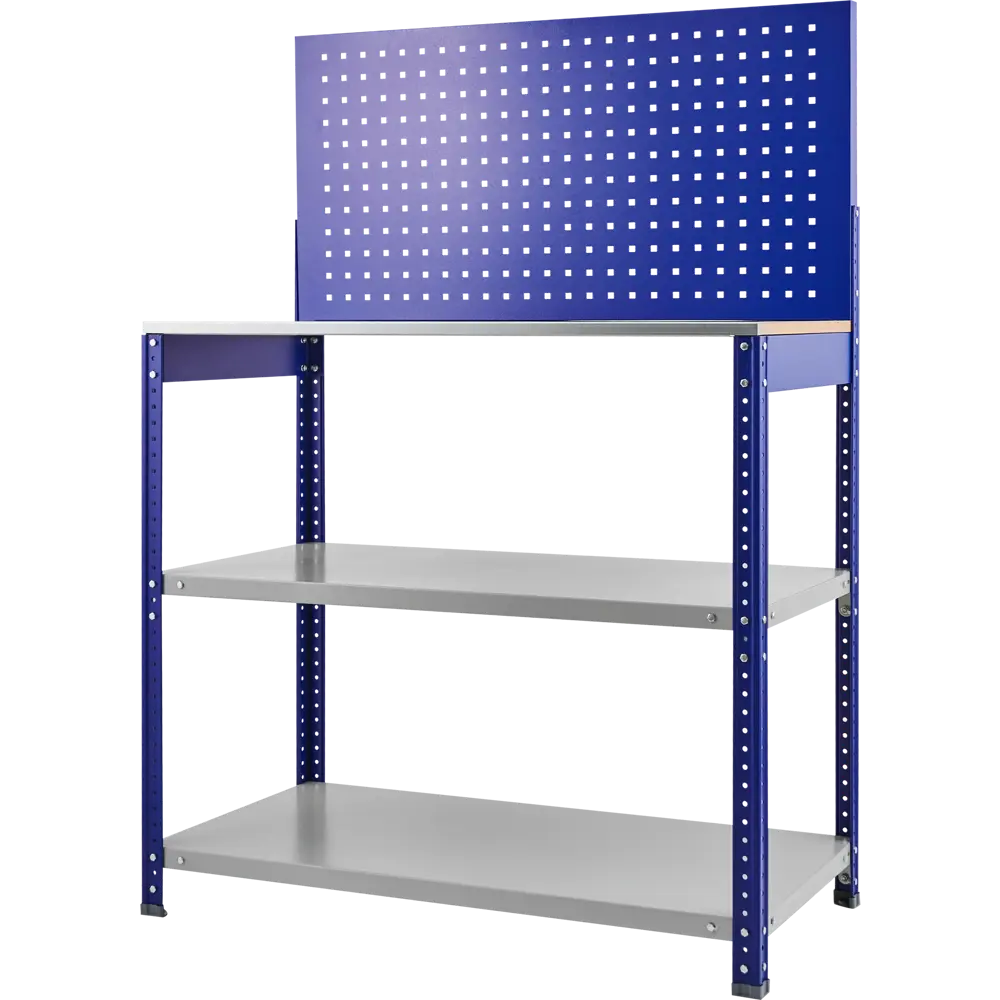 Верстак Garage L-114 100x90 см нагрузка до 300 кг цвет синий 85203976 STLM-2162493 Santreyd 