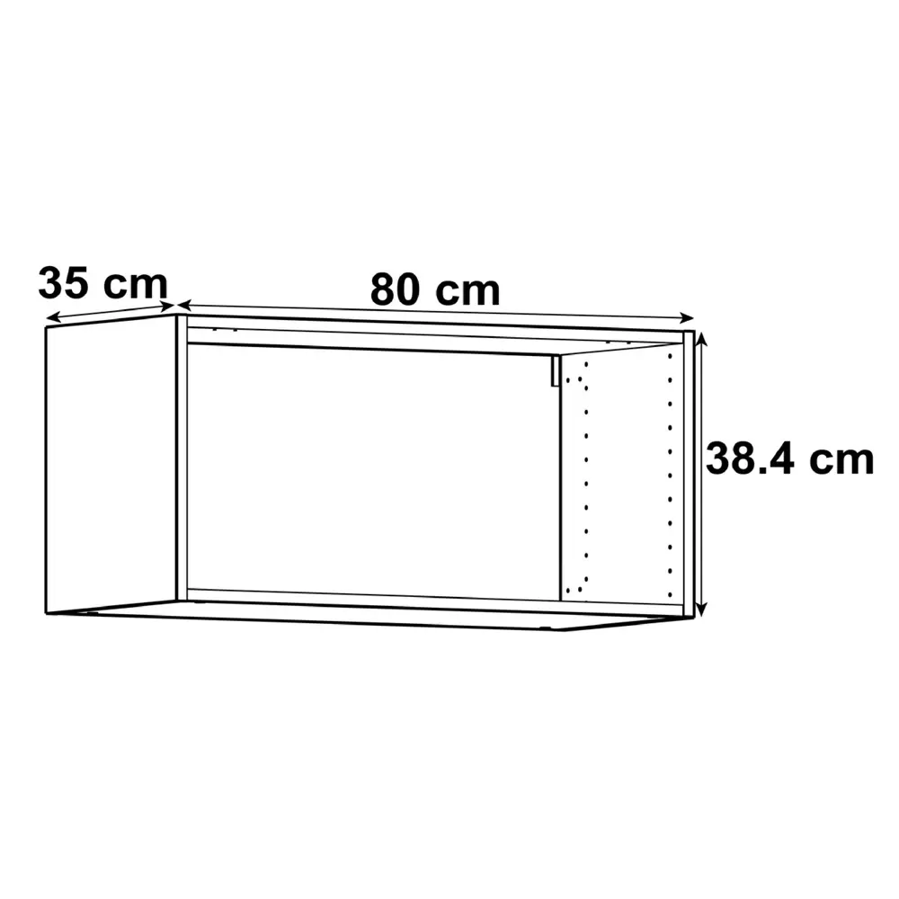 Каркас навесной Delinia ID 80x38.4x35 см, ЛДСП, цвет белый 82140030 STLM-2075412  - Вид №1