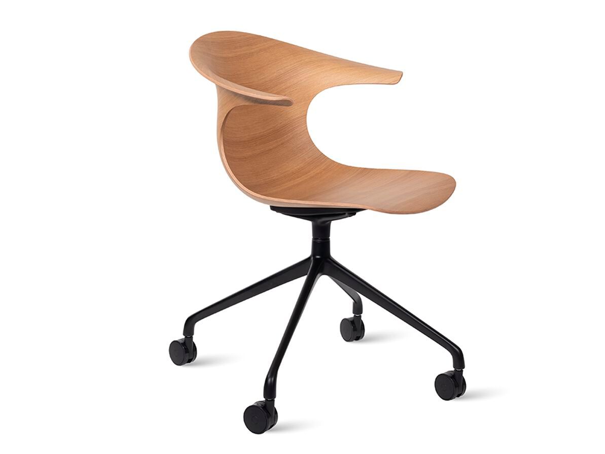 Деревянный спиц поворотный стул с колесами Infiniti Loop 3D Wood ARCH-00109971