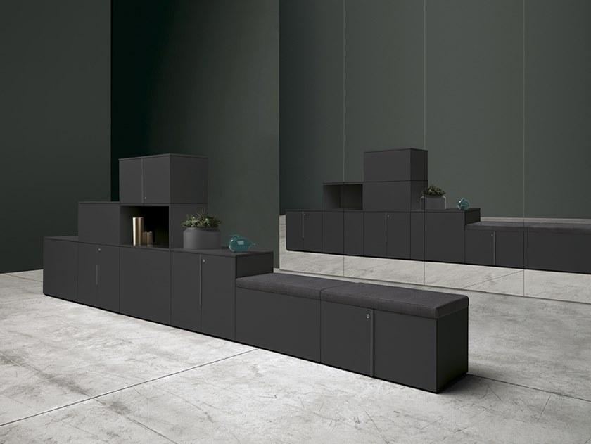 Manerba Модульный офисный шкаф с распашными дверцами K-box sun-id-1377800 - Вид №2