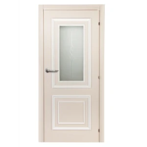 Дверь межкомнатная остекленная Треви декор Магнолия 2000x900 мм с фурнитурой