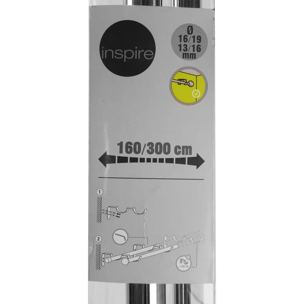 Карниз двухрядный раздвижной Inspire Трапеция 160-300 см цвет хром STLM-2117545 - Вид №3