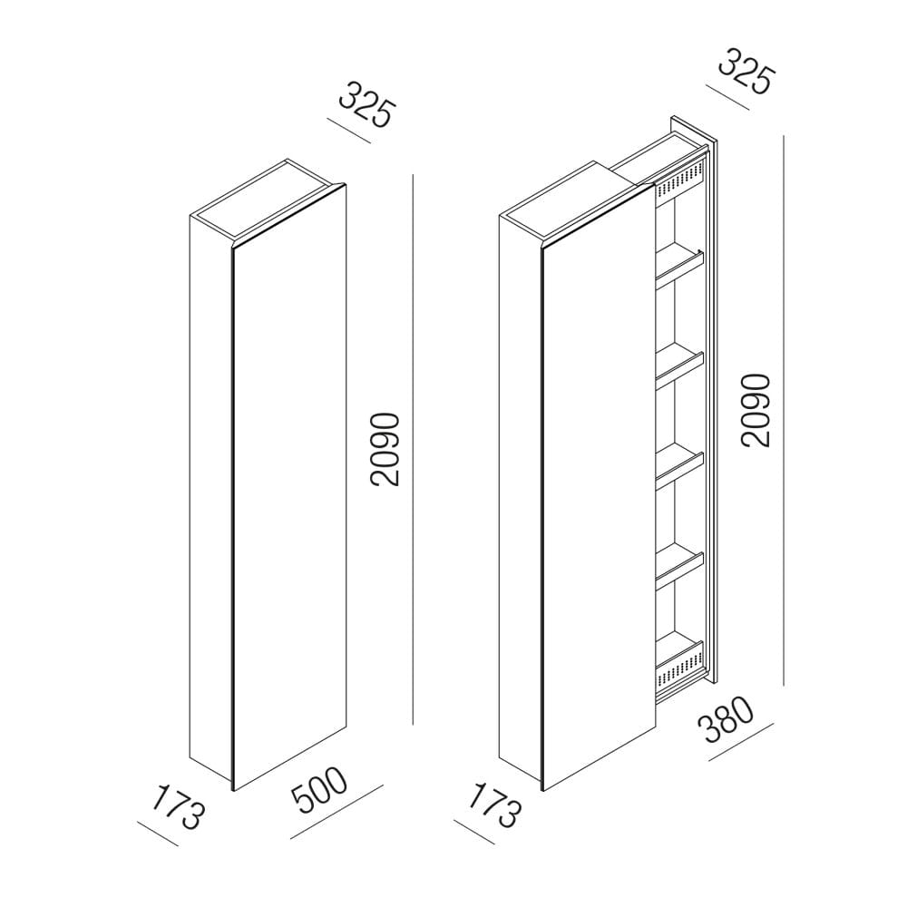 Деревянное вращающееся зеркало с контейнером Agape VOILÀ ARCH-00094379 - Вид №8
