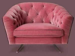 Borzalino Стеганое кожаное кресло с подлокотниками New kap