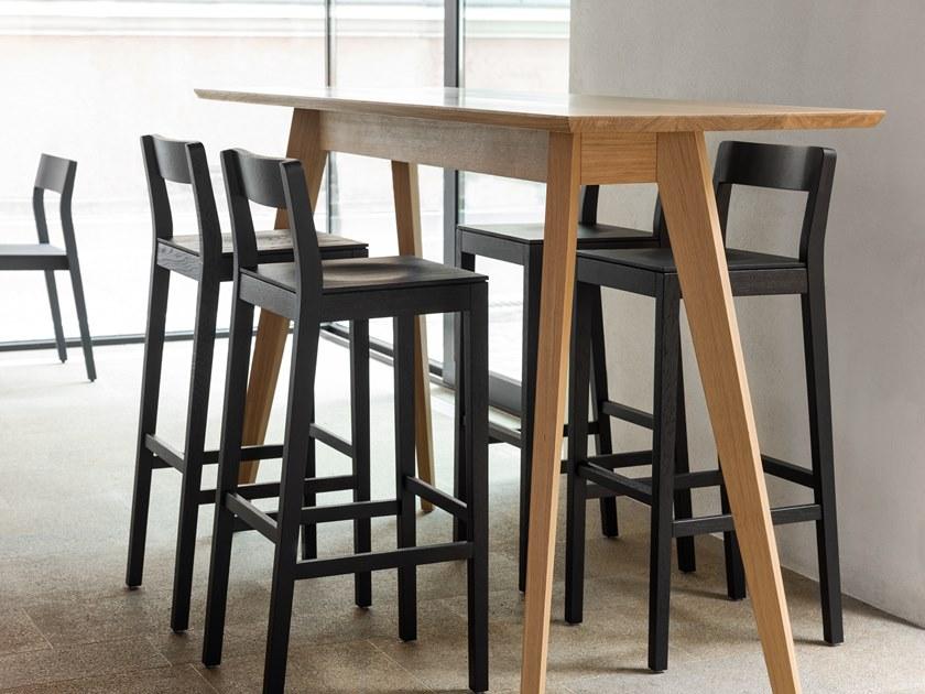 ZEITRAUM Барный стул из массива дерева с подставкой для ног Sit sun-id-1345859 - Вид №2