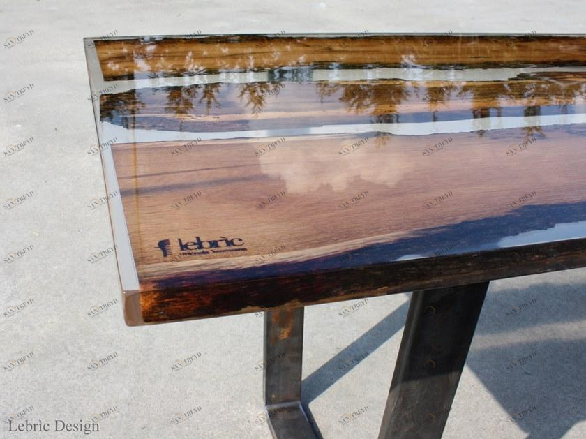 ANTICO TRENTINO Прямоугольный обеденный стол Lebrìc design - legno e resina sun-id-1416809