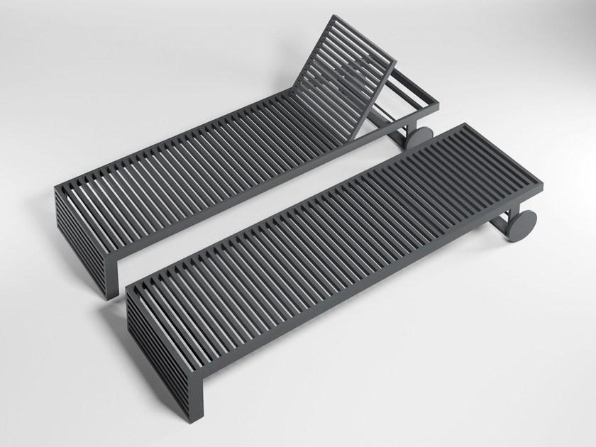 GANDIABLASCO Откидной алюминиевый садовый шезлонг на колесиках Dna sun-id-1485464 - Вид №2