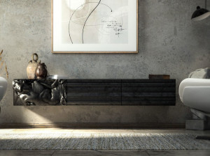 Подвесная консоль с ящиками