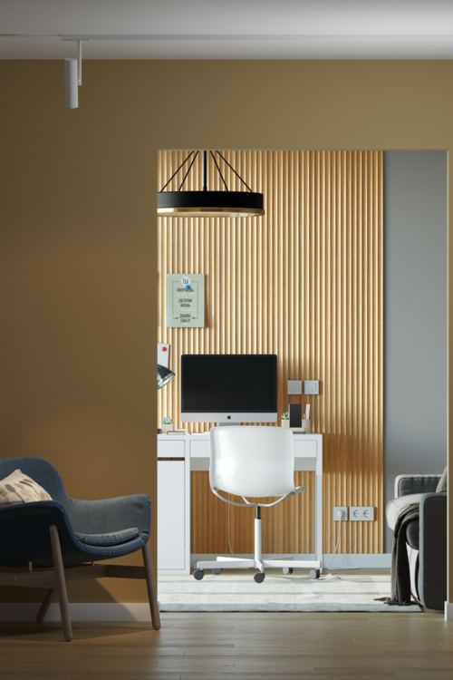 Стеновая 3D панель из реек  AP122506.93 HANNAHHOLZ  - Вид №2