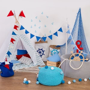 Вигвам для детей Blue Zigzag VAMVIGVAM BLUE ZIGZAG 281902 Белый;голубой