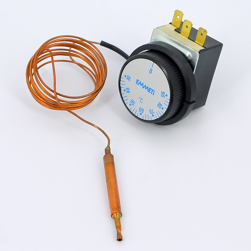 Термостат регулировочный капиллярный 16А, 400В EMMETI с трубкой 1500мм 02016016 - Вид №1