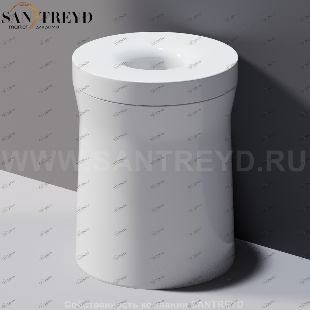 Agape ROTO Корзина для белья 41 см из пластика белая ACOM0792ZL