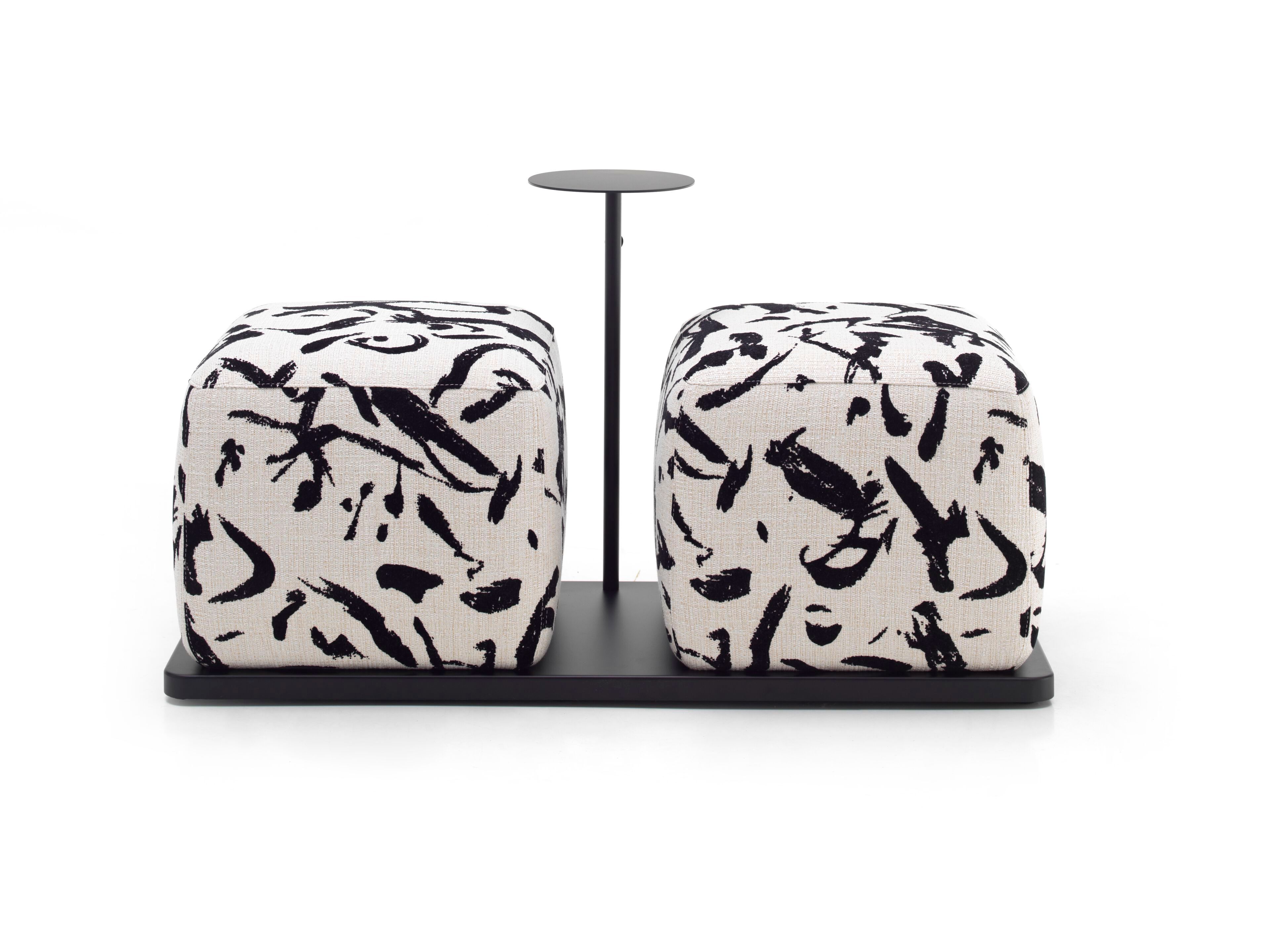 Кожаный квадратный пуф с журнальным столиком SITIA BONBON ARCH-00148690 - Вид №4