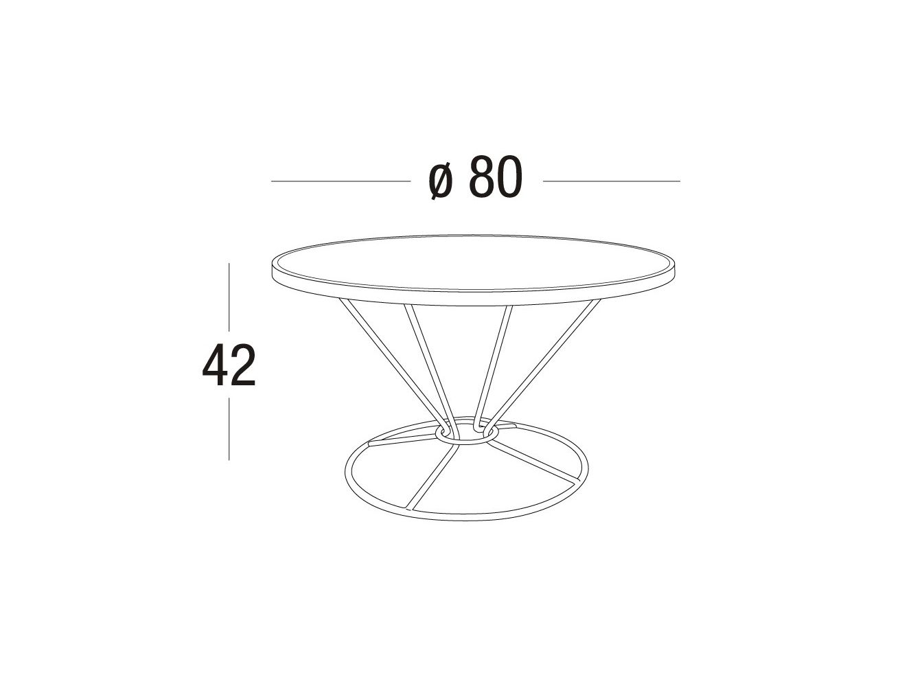 Алюминиевый круглый садовый столик Roberti ARCH-00095422 - Вид №2