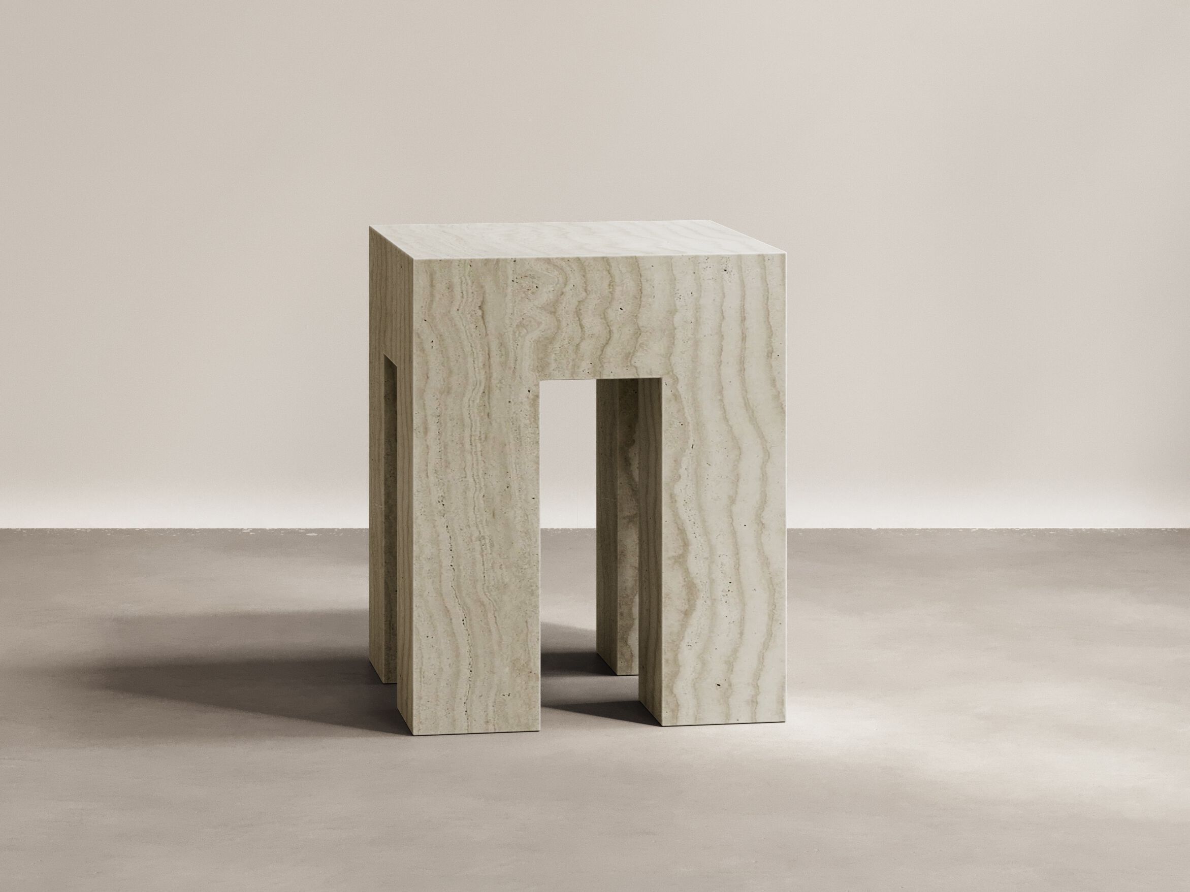 Guéridon квадратный монолитный натуральный камень Paloma Editions ALTAR ARCH-00145216 - Вид №1