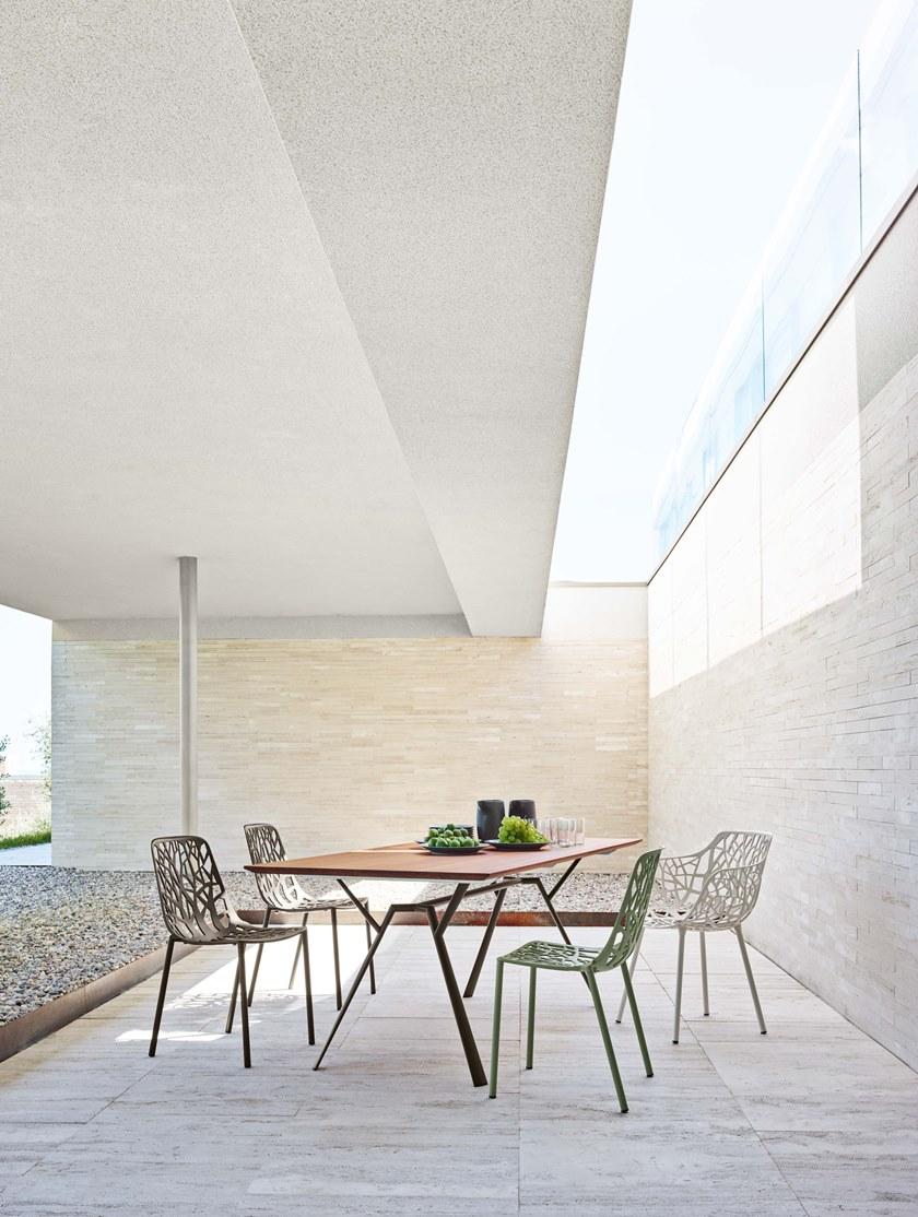 FAST Прямоугольный садовый стол из алюминия и дерева Radice quadra 9820t - Вид №1