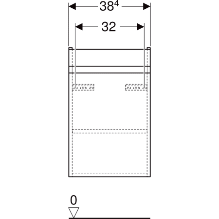 501.903.00.1 Шкафчик для раковины Geberit Renova Plan, с одной дверью Geberit  - Вид №15