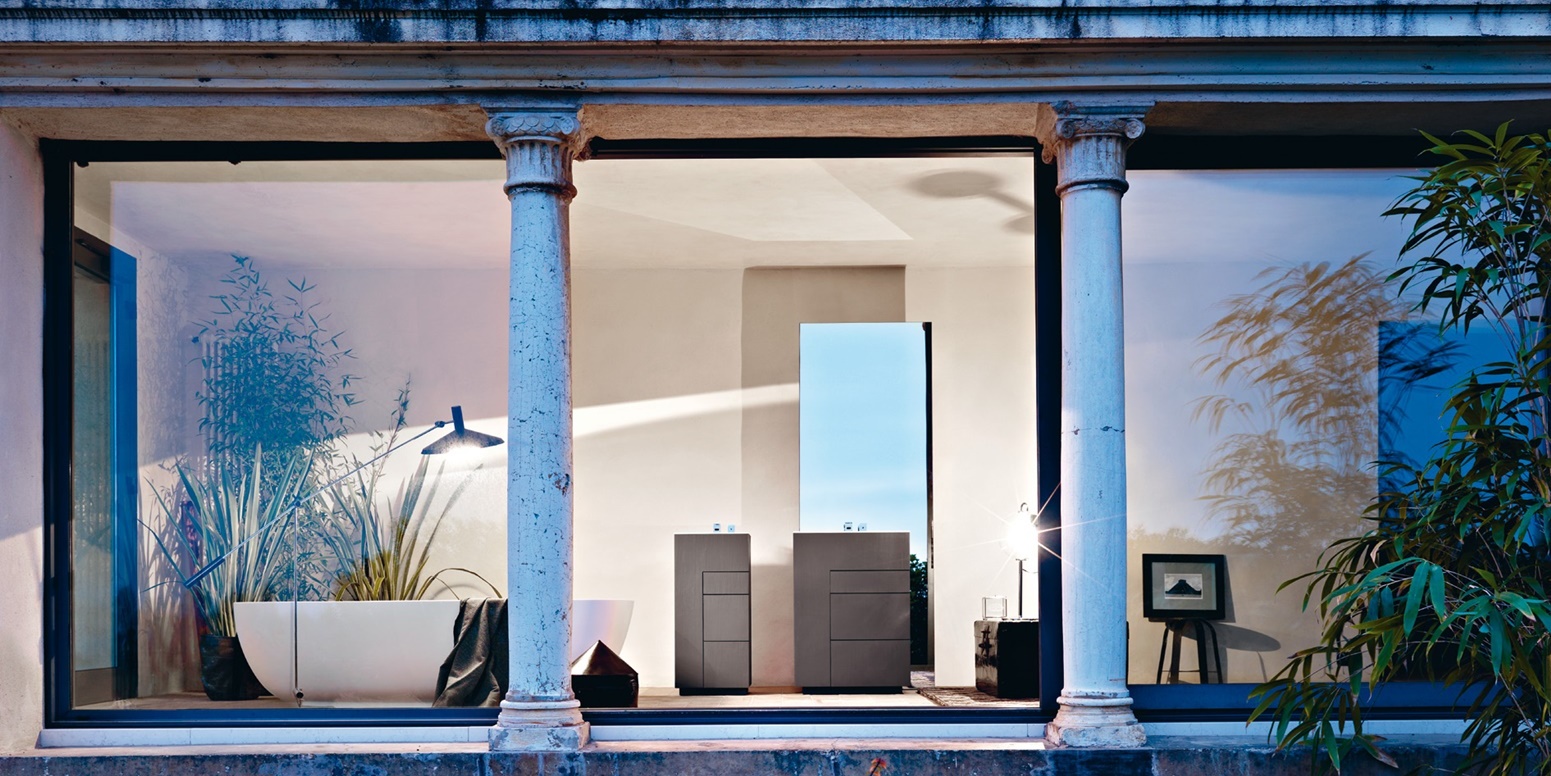 Комбинация ванной комнаты T01 в отделке Full Milltek31 ECOMALTA GRAFITE  MILLDUE TOUCH TOUCH01 - Вид №2